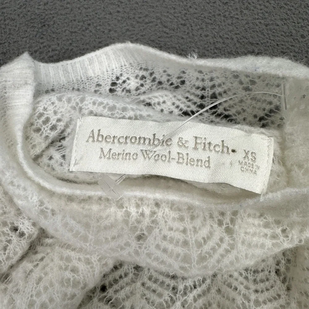 Abercrombie & Fitch Dress Womens XS Ivory Merino Wool Knit Mock Neck Maxi Bridal